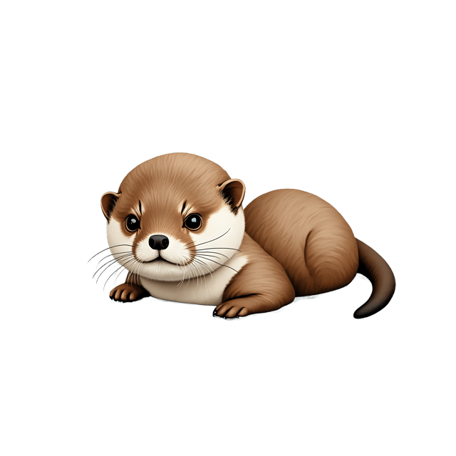 Free transparent PNG: Young Otter Floating on Water PNG with Transparent Background for Aquatic and Wildlife Imagery