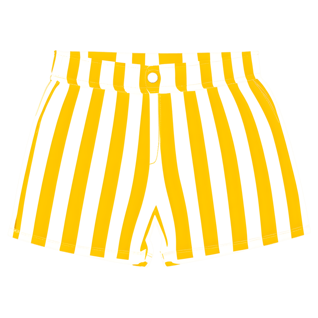 Free transparent PNG: Striped Yellow Clipart Shorts - Transparent Background PNG