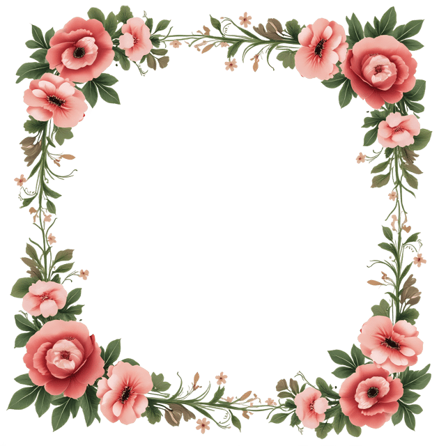 Free transparent PNG: Victorian Floral Frame PNG Clipart  Perfect for Design Projects  Crafts