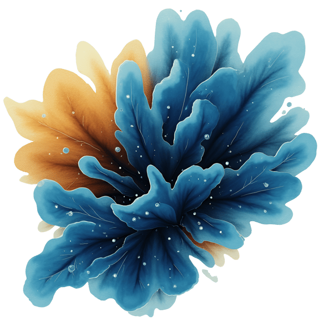 Free transparent PNG: Abstract Ocean Blues and Golds Flowing Texture PNG