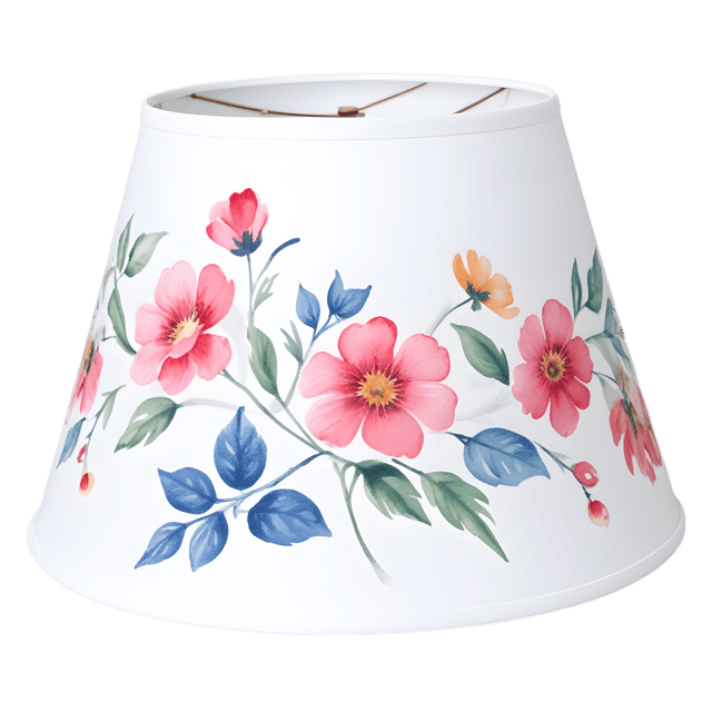 Free transparent PNG: Floral Lampshade Transparent PNG Design for Modern and Aesthetic Decor