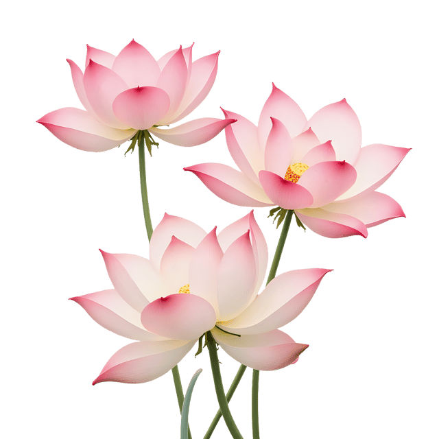 Free transparent PNG: Whimsical Lotus Flower PNG with Curling Petals and Soft Pastel Colors for Artistic Creations