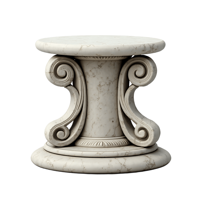 Free transparent PNG: Floral Marble Pedestal with Petal Scrolls PNG Clipart  Perfect for Event Decor  Design