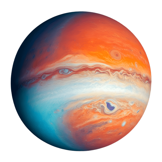 Free transparent PNG: Floral Jupiter Planet Transparent PNG Background