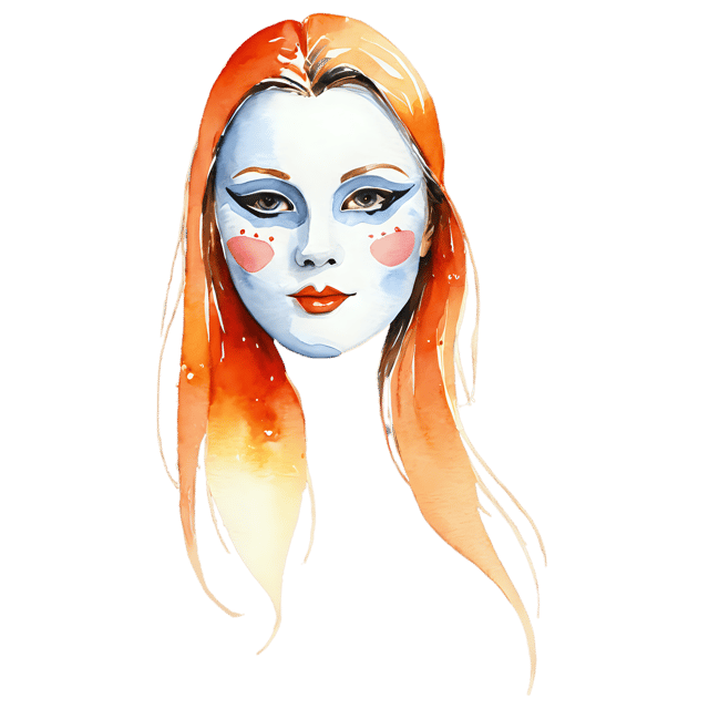 Free transparent PNG: Halloween Watercolor Mask PNG – Transparent Background Clipart