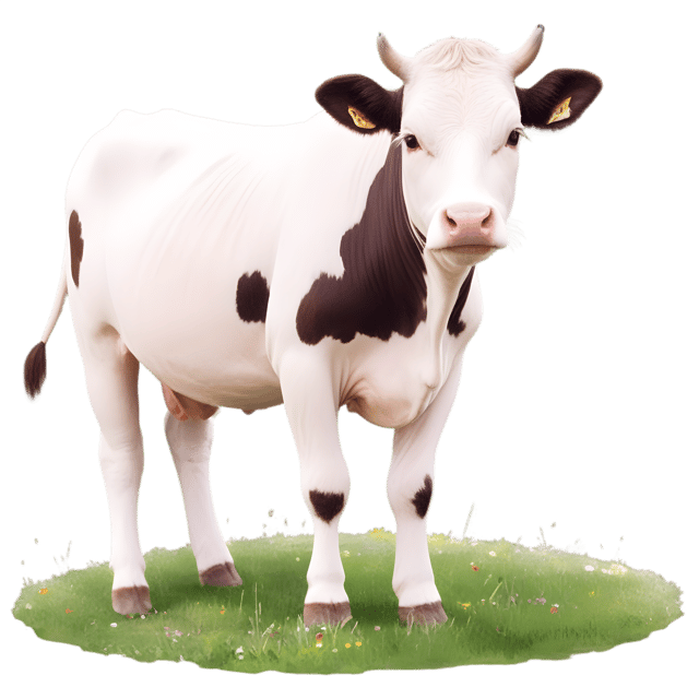 Free transparent PNG: Cheerful Cow Grazing in Sunny Meadow PNG