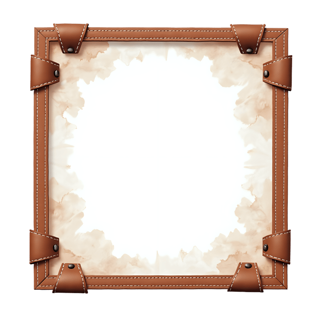 Free transparent PNG: Leather Frame Pencil Sketch for Home Decor and Art Projects