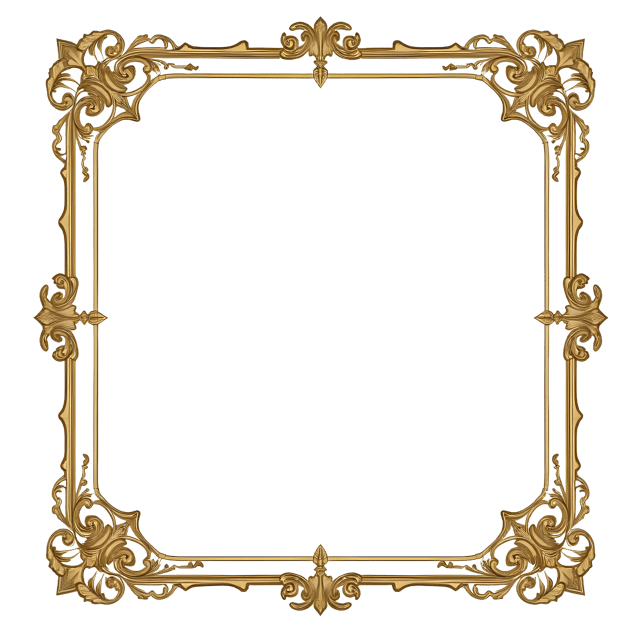 Free transparent PNG: Vintage Gold Frame PNG Clipart  Perfect for Decor and Design