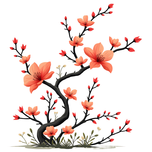 Free transparent PNG: Chinoiserie Vine Floral  Exquisite Oriental Design Clipart, free transparent png download