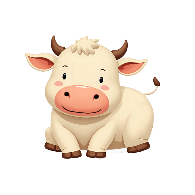 Free transparent PNG: Soft Cream-Colored Cow PNG with Transparent Background for Art and Design