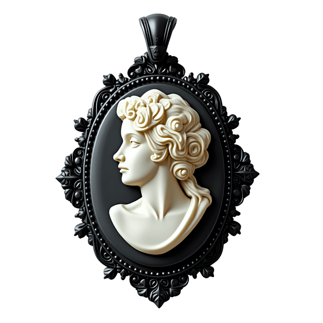 Free transparent PNG: Gothic Cameo Pendant  Vintage Jewelry Clipart, free downloadable png