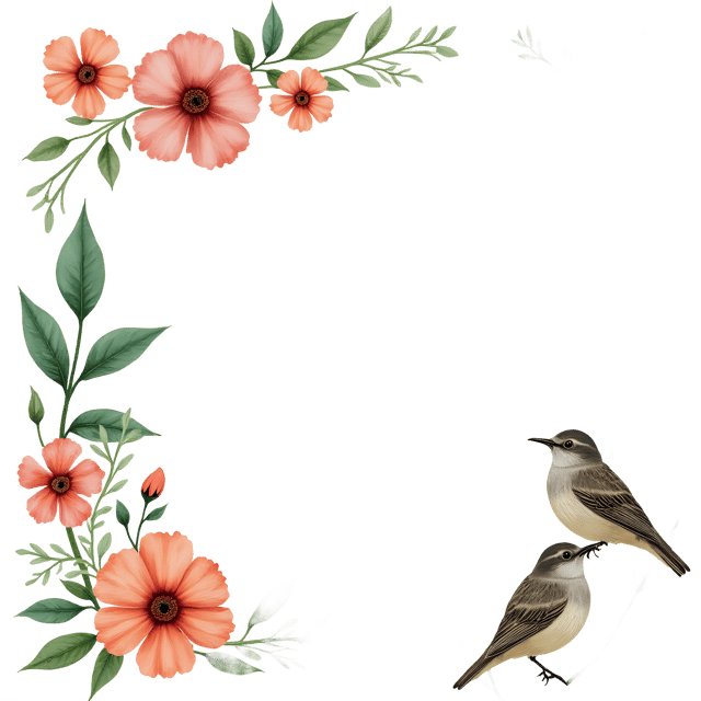 Free transparent PNG: Floral and Bird Pattern  Nature-Inspired Clipart, free png download