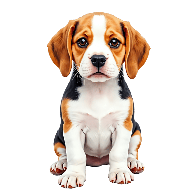 Free transparent PNG: White Beagle with Tan Fur PNG Illustration for Pet and Nursery Decor