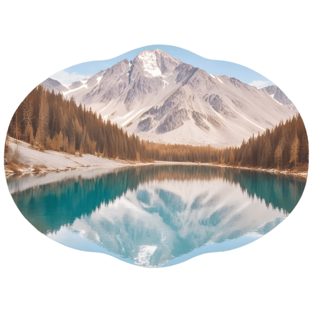 Free transparent PNG: Mountain Reflections in Crystal-Clear Lake PNG