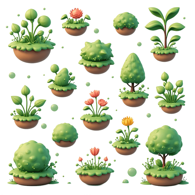 Free transparent PNG: 18 Lush Mini-Worlds Sky-Hovering PNG Transparent Background