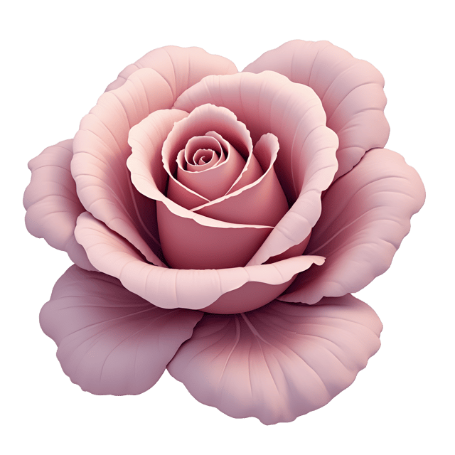 Free transparent PNG: Muted Mauve Rose with Iridescent Sheen Illustration