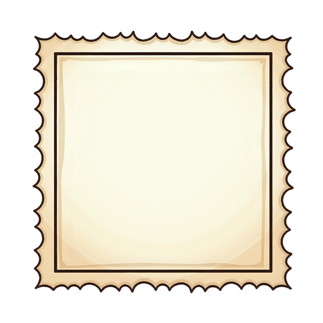 Free transparent PNG: Retro Stamp Border  Fringed Paper Edge Design, free download png