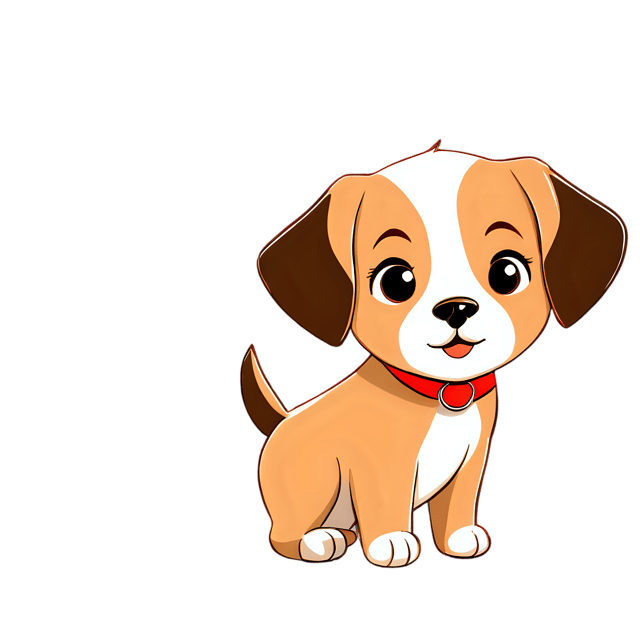Free transparent PNG: Cute Puppy Cartoon Illustration with Transparent Background