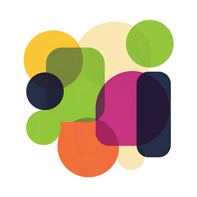 Free transparent PNG: Sleek Geometric Shapes in Chartreuse and Magenta with Transparent Background