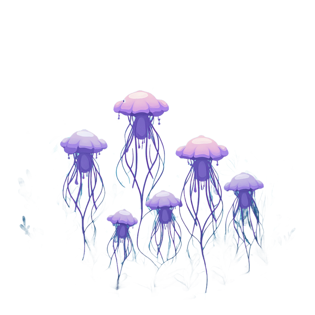 Free transparent PNG: Group of Jellyfish Near Surface Light  Underwater Life Clipart, free download png