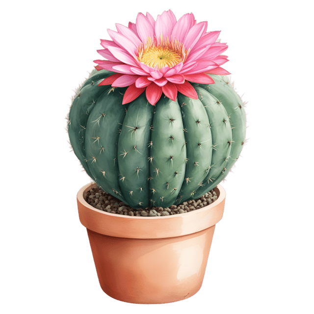 Free transparent PNG: Echinopsis Cactus Transparent PNG for Botanical and Decorative Use
