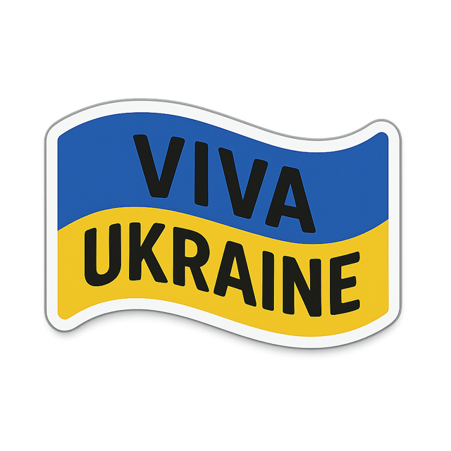 Free transparent PNG: Viva Ukraine Flag Sticker Clipart on Transparent Background