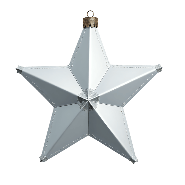 Free transparent PNG: Silver Star Ornament  Holiday Decor Clipart, free transparent png download