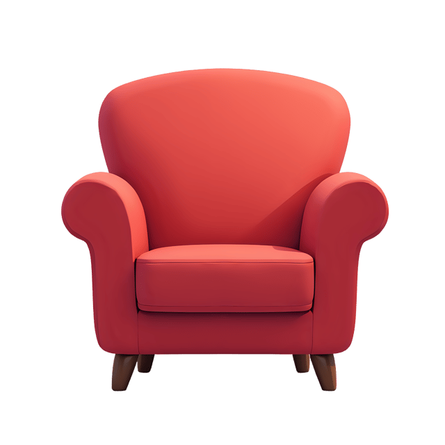 Free transparent PNG: Red Armchair Transparent Background PNG for Relaxation and Interior Design