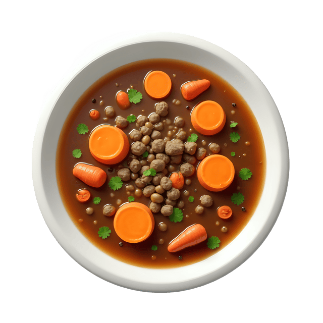 Free transparent PNG: Beef Barley Soup with Carrot Slices  Homestyle Recipe Clipart, free downloadable png