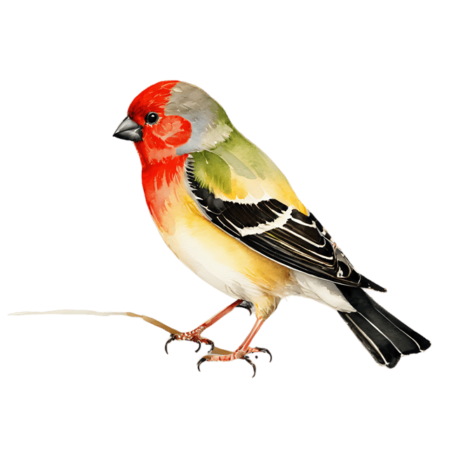 Free transparent PNG: Finch Bird Watercolor Illustration – Transparent PNG