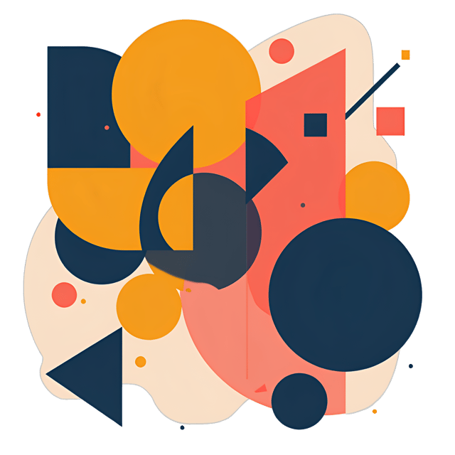 Free transparent PNG: Abstract Geometric Art with Bold Primary Colors