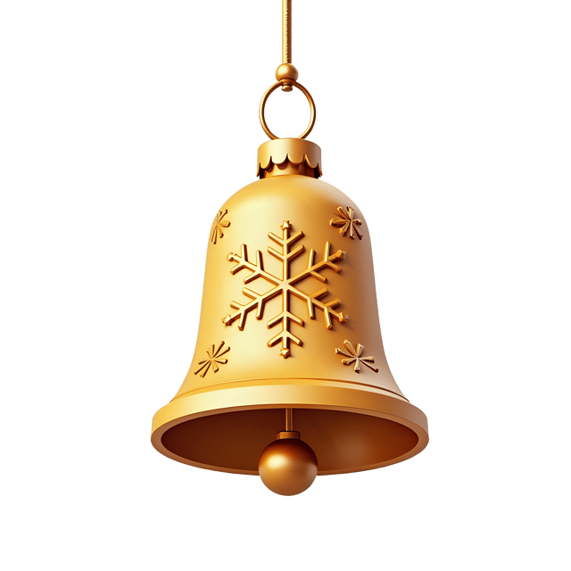 Free transparent PNG: Mini Bell Ornament with Snowflake Etching  Christmas Clipart, free download png