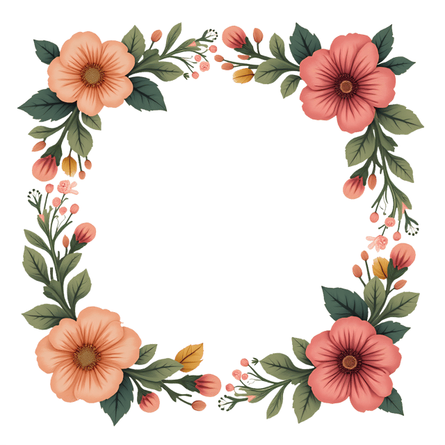 Free transparent PNG: Pressed Floral Frame PNG Clipart  Perfect for Decor and Crafting