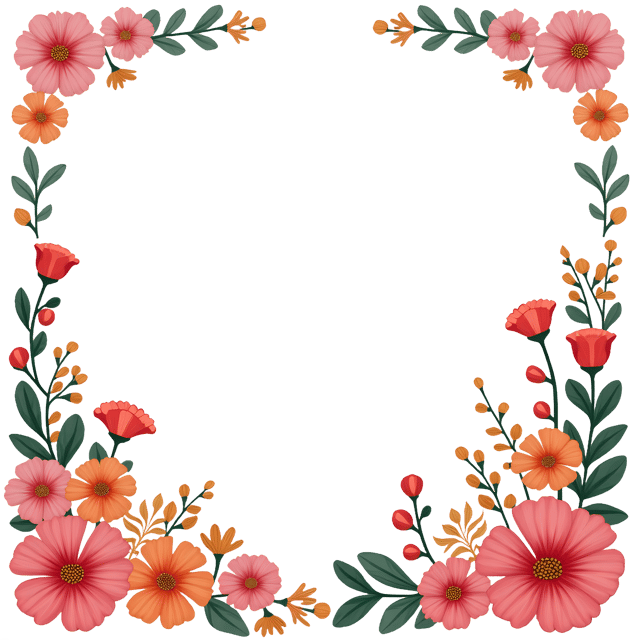 Free transparent PNG: Boho Floral Border  Free Downloadable PNG Clipart