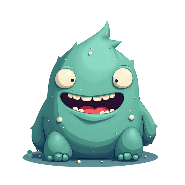 Free transparent PNG: Funny Monster Blob  Fun Kids Clipart, free downloadable png