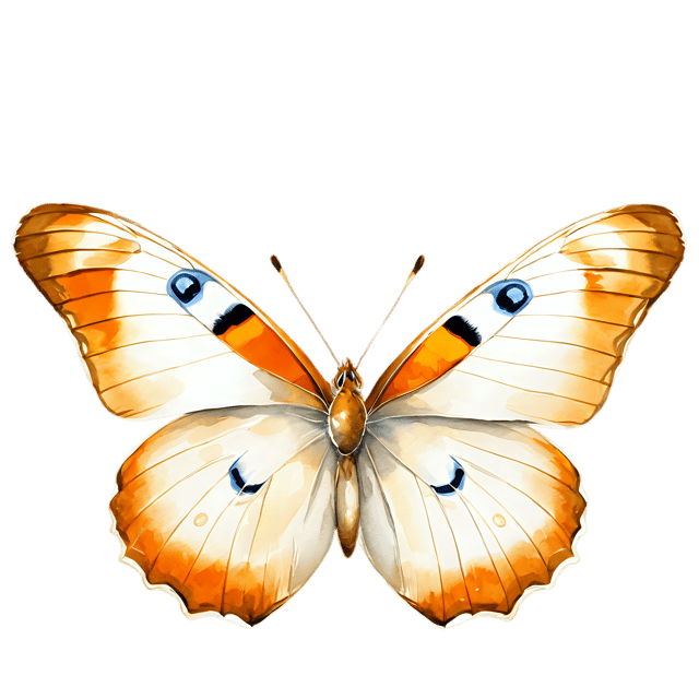 Free transparent PNG: White Peacock Butterfly Watercolor PNG – Transparent for Crafts & Design