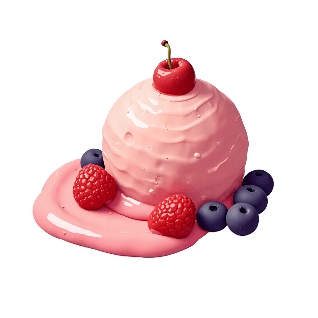 Free transparent PNG: Neapolitan Scoop with Berry Garnish  Dessert Clipart, free downloadable png