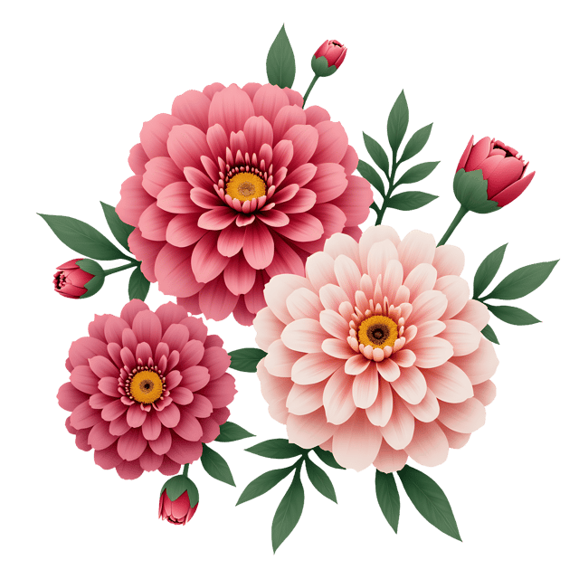 Free transparent PNG: Dahlia and Peony PNG Clipart  Elegant Flower Designs for Nursery Decor  Crafts