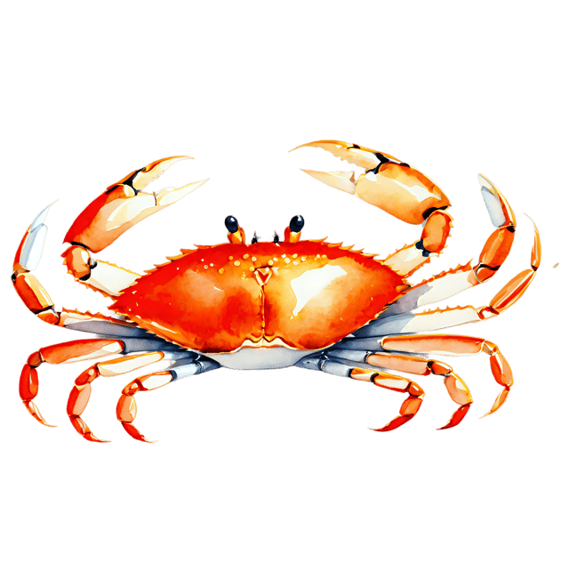 Free transparent PNG: Crab Watercolor Illustration – Transparent Background Clipart
