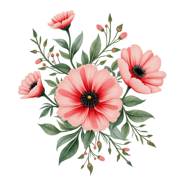 Free transparent PNG: Boho Vintage Blooms  Decorative Clipart, free png download