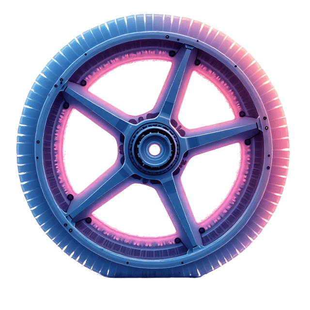 Free transparent PNG: Futuristic Glowing Wheel  Abstract Digital Art, free transparent png download
