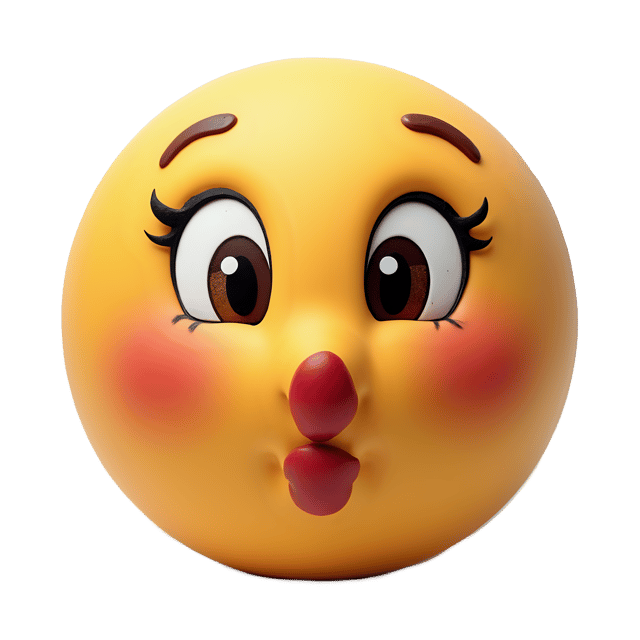 Free transparent PNG: Kissing Face Emoji PNG Clipart  Ideal for Love and Relationship Themes in Design