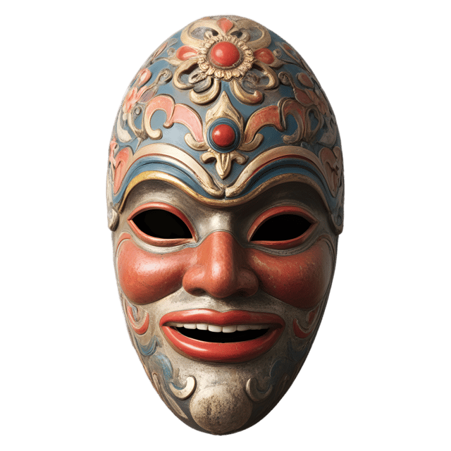 Free transparent PNG: Indonesian Mask Transparent PNG Design for Art and Craft Projects