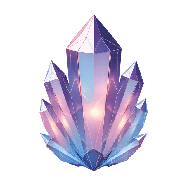 Free transparent PNG: Symmetrical Crystal Clipart with Beveled Edges on White Background