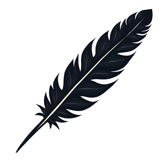 Free transparent PNG: Vintage Writing Feather with Dark Plume  Elegant Clipart, free downloadable png