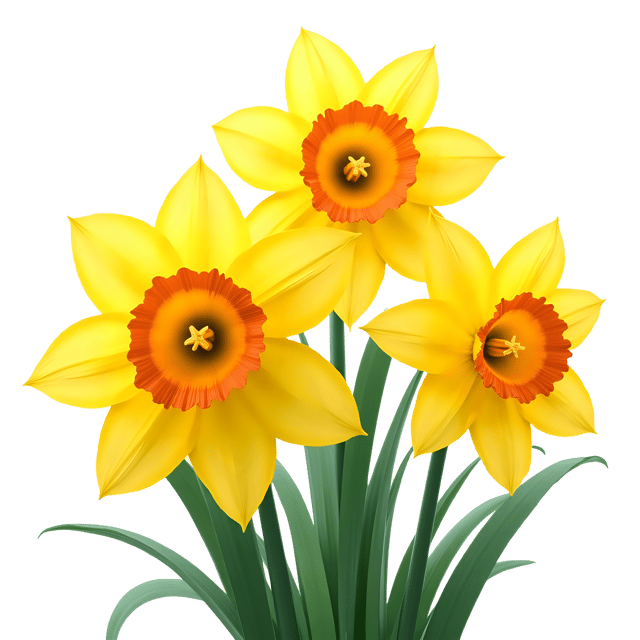 Free transparent PNG: Radiant Yellow Daffodils PNG with Transparent Background for Floral Design and Art Projects