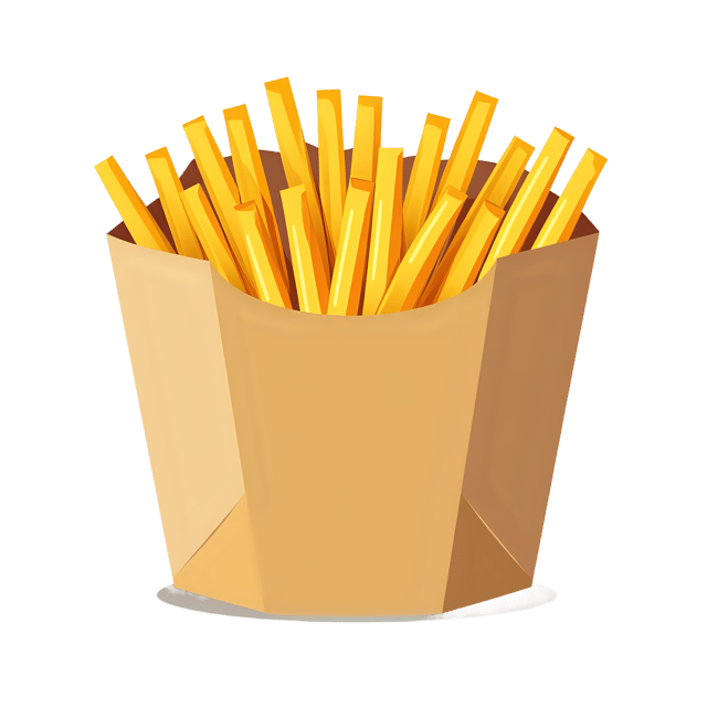 Free transparent PNG: French Fries in Transparent Paper Bag PNG