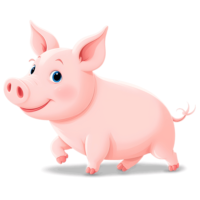 Free transparent PNG: Playful Pig Chasing Its Tail PNG Transparent Background