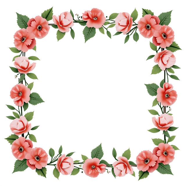 Free transparent PNG: Floral Garland Frame PNG Clipart  Perfect for Decor  Design Projects