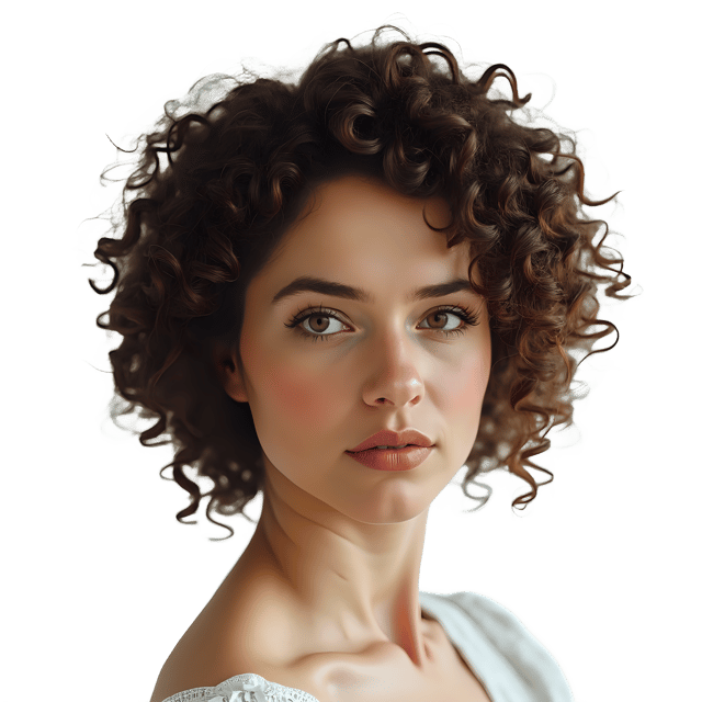 Free transparent PNG: Curly Hair Portrait